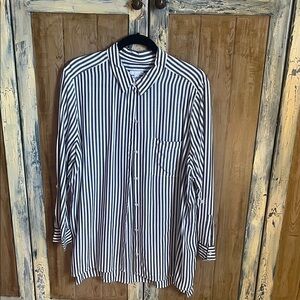 J. Jill black and white button up shirt.